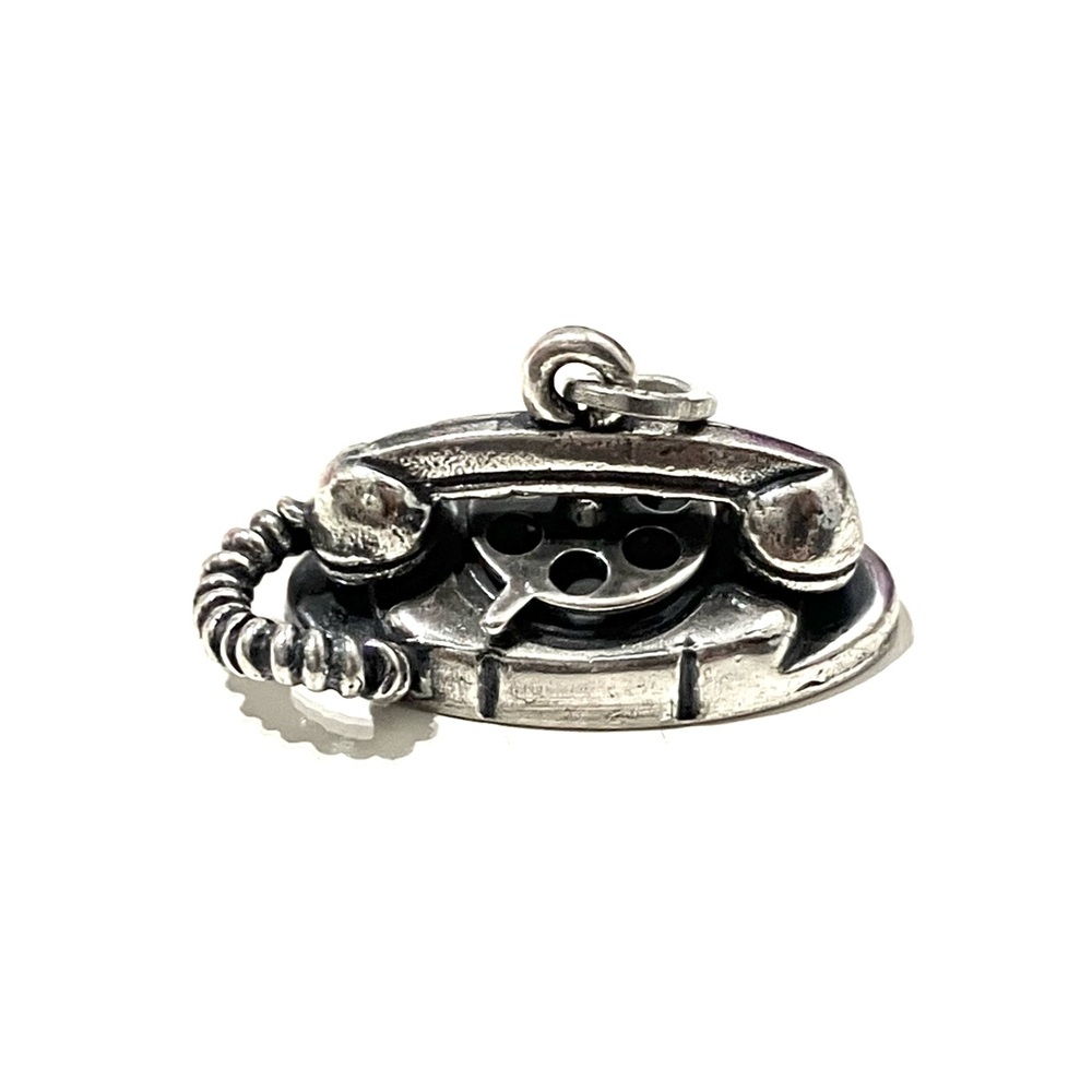 Vintage Sterling Silver Rotary Phone Charm